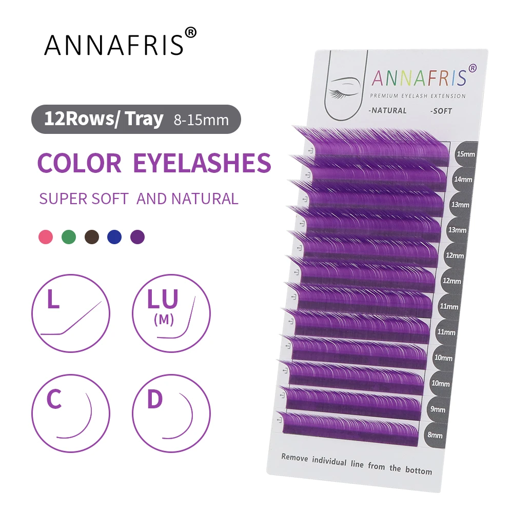 Lash Tile Palette - ANNAFRIS Renkli Sahte Vizon Kirpikler Yüksek