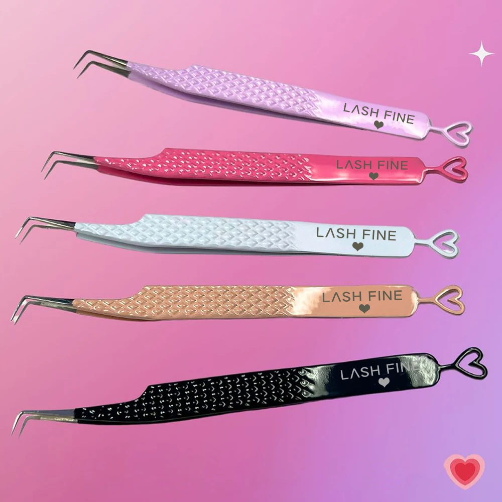 Eyelash Extension Volume Lashes - Kalp Şeklinde Kirpik Uzatma Cımbızı Paslanmaz