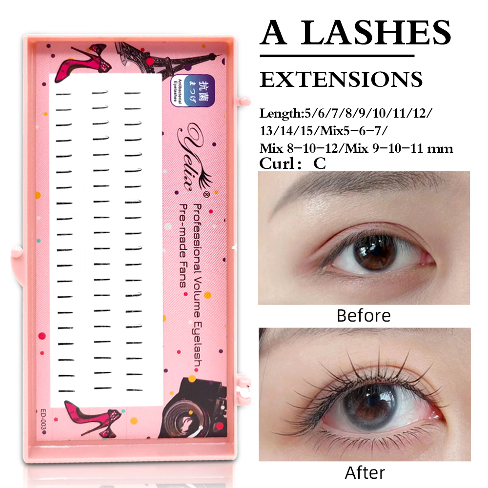 Eyelash Extension C Curl - Yelix Doğal Yumuşak Tekli Kirpikler Comic