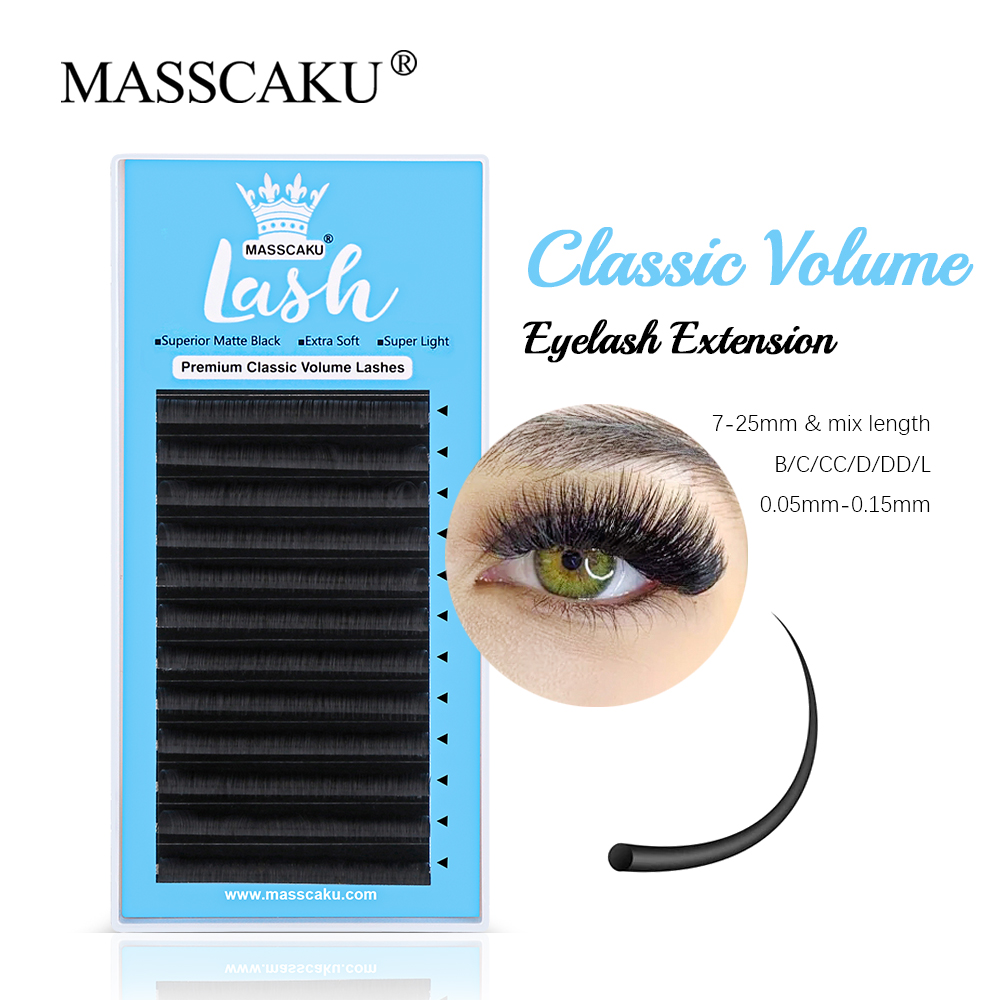 Eyelash Extension Remover At Home - MASSCAKU 0.05/0.07/0.10/0.15mm klasik düzenli kirpik uzatma