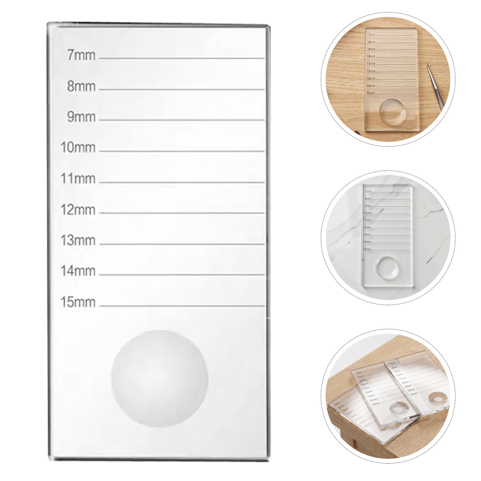 Lash Tile Palette - 3 Adet Cam Kirpik Uzatma Tepsisi