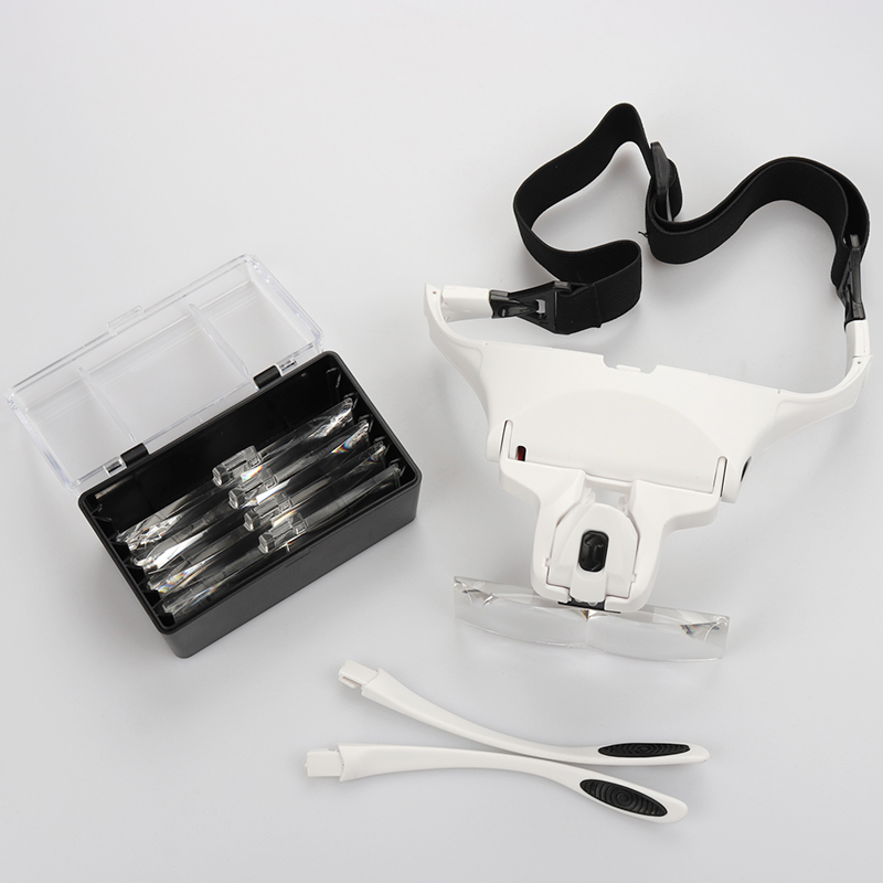 Eyelash Extension With Glasses - 5 Lens Ayarlanabilir Kafa Bandı Büyüteç