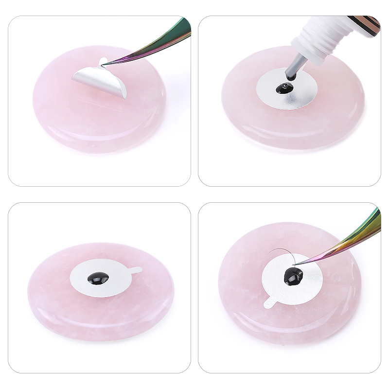 Lash Tile Palette - Tutkal Paleti Kirpik Uzatma Pembe Yeşil